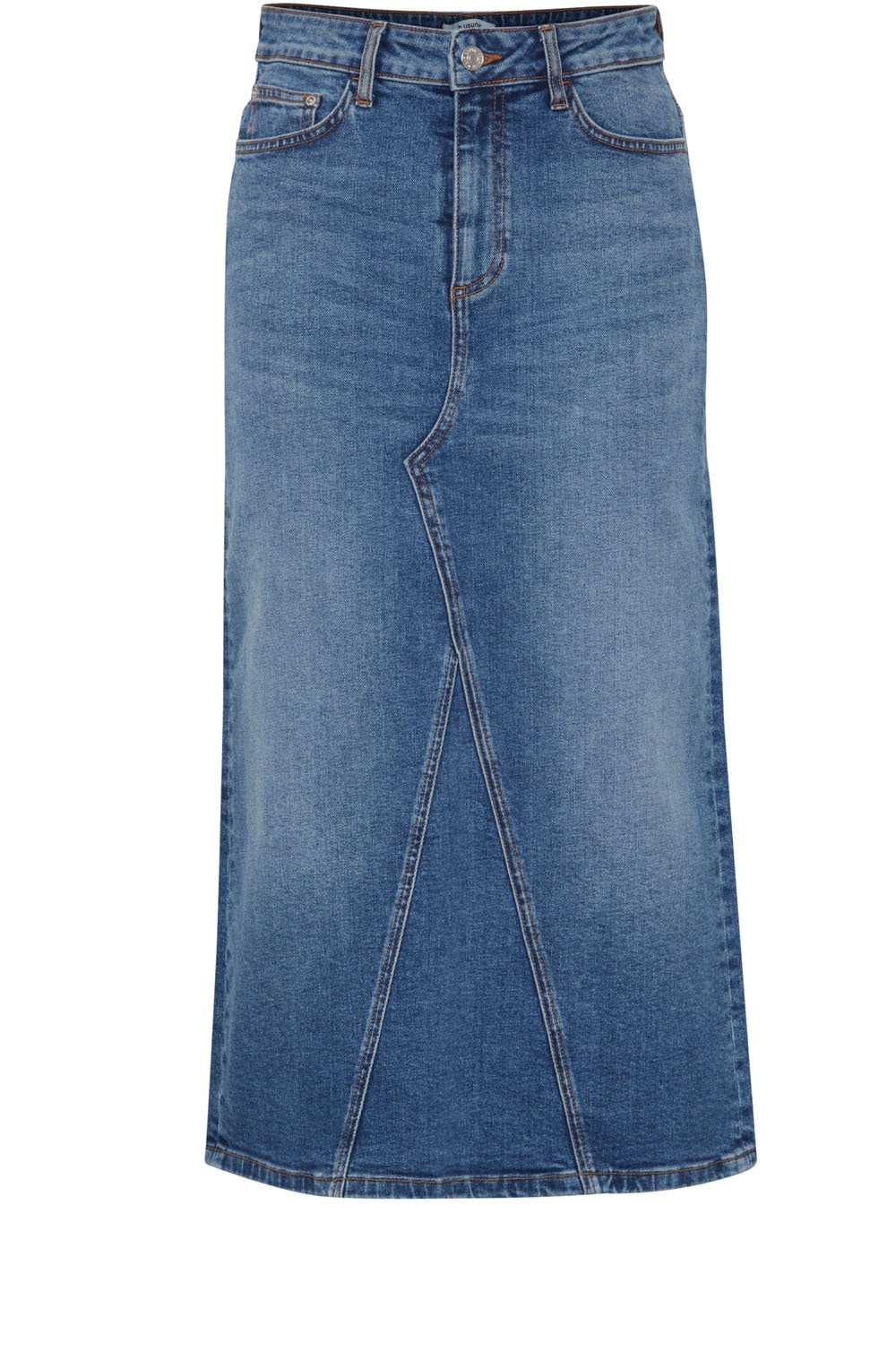 Leya Blue Denim Midi Skirt
