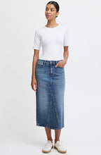 Leya Blue Denim Midi Skirt