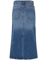 Leya Blue Denim Midi Skirt