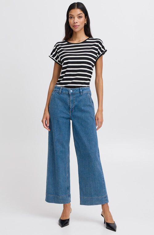 Light Blue Denim Komma Wide Fit Jeans