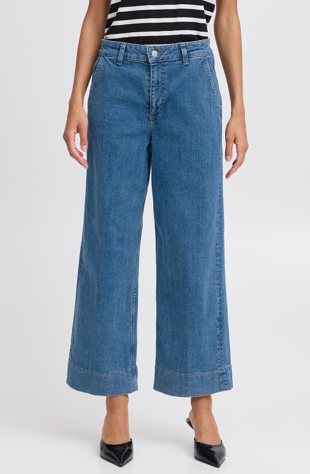Light Blue Denim Komma Wide Fit Jeans