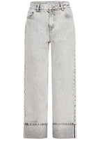 Light Grey Denim Keffini Turn Up Jeans