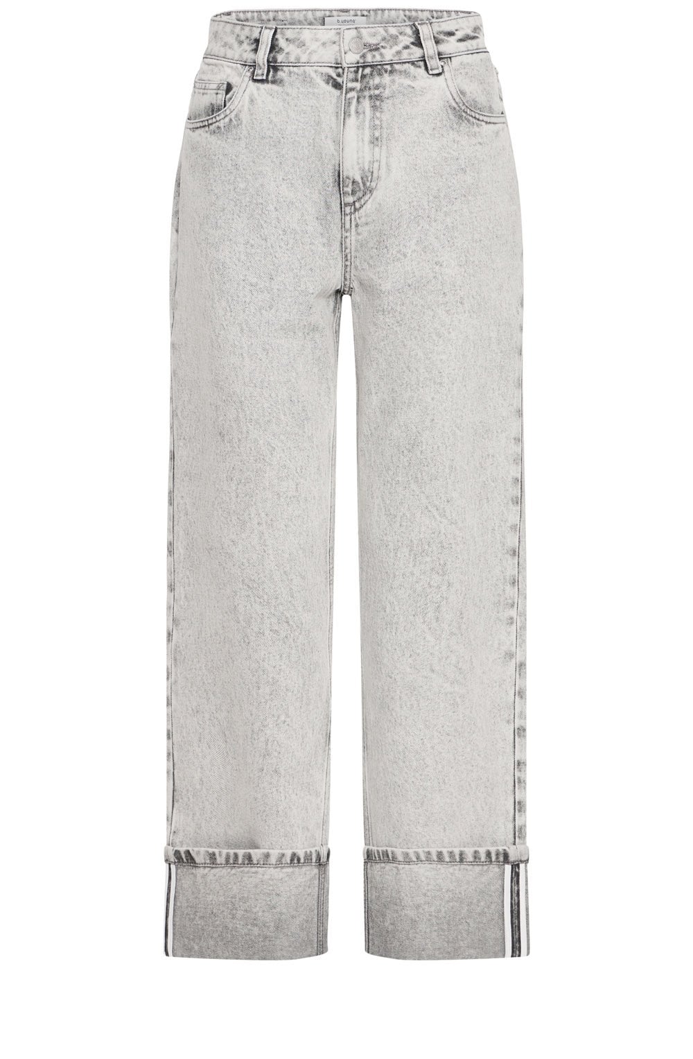 Light Grey Denim Keffini Turn Up Jeans