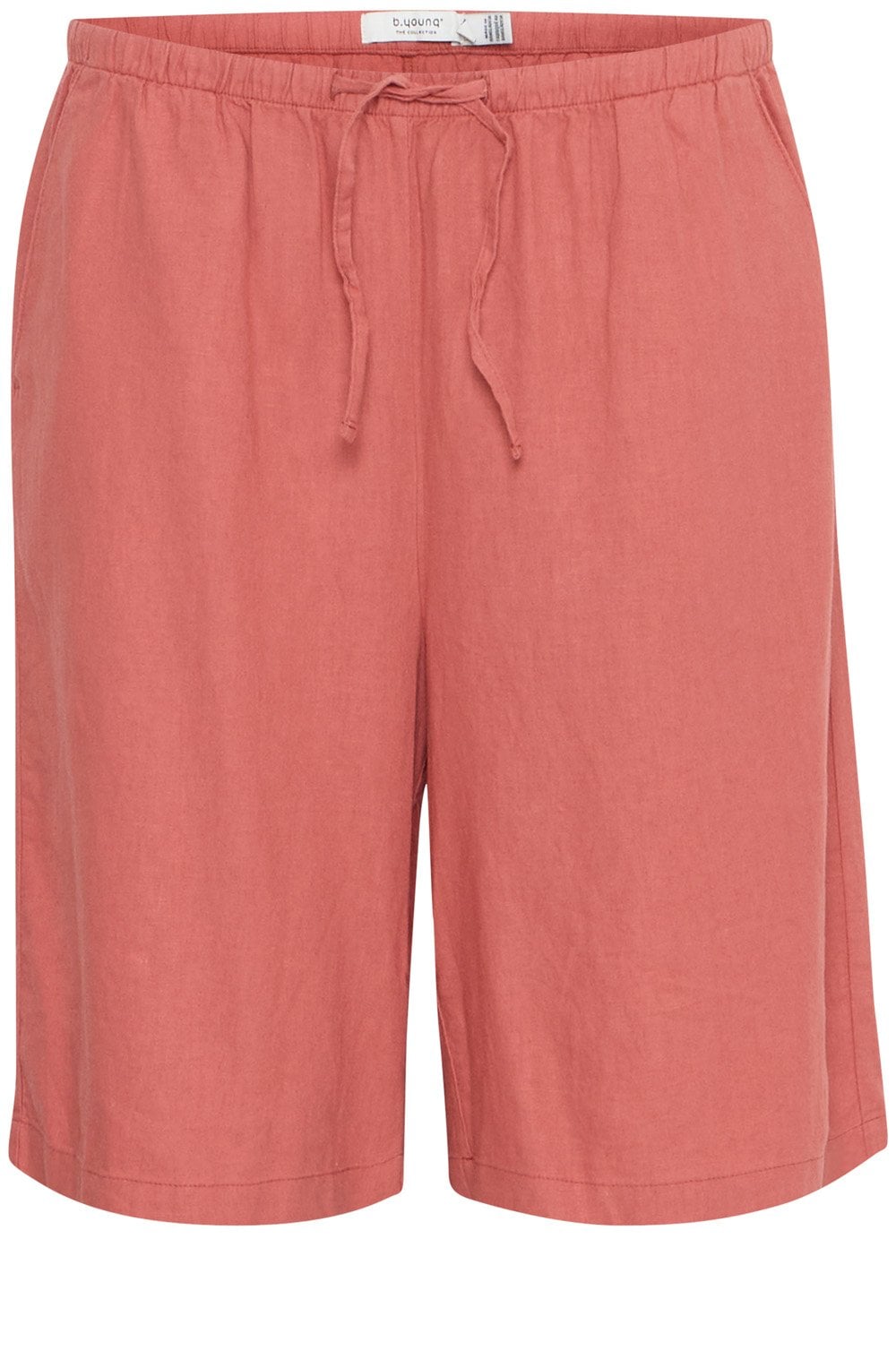 Light Mahogany Linen Mix Shorts