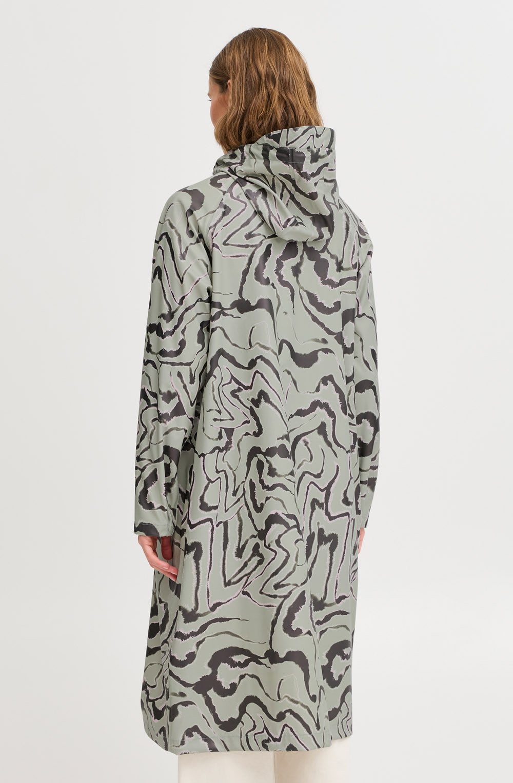 Long Tea Abstract Animal Raincoat