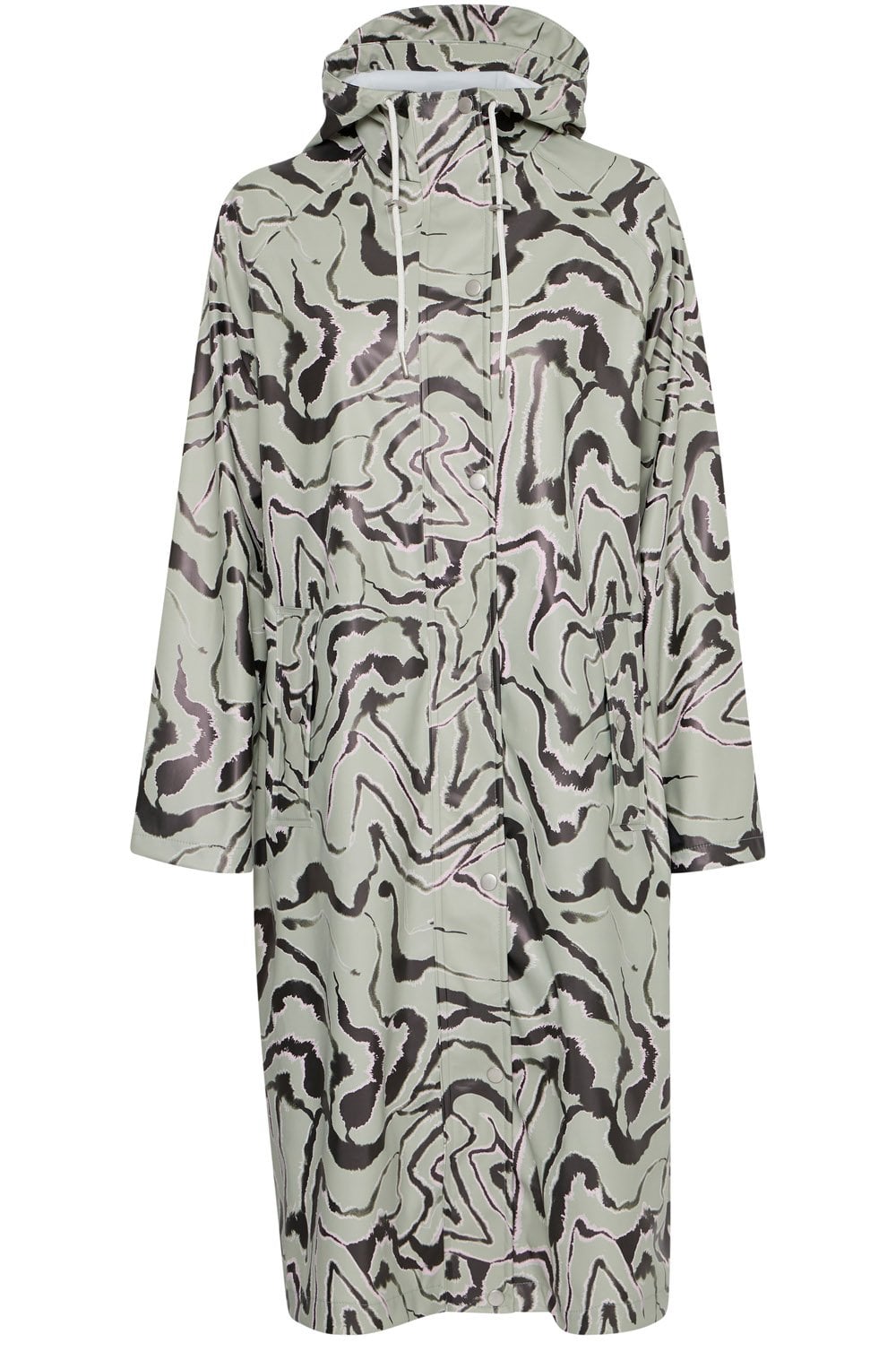 Long Tea Abstract Animal Raincoat