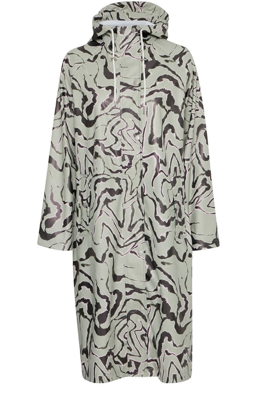 Long Tea Abstract Animal Raincoat