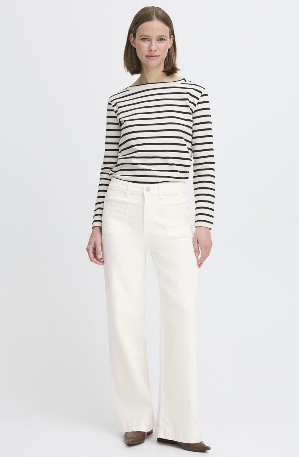 Lydia Marshmallow Wide Leg Jeans