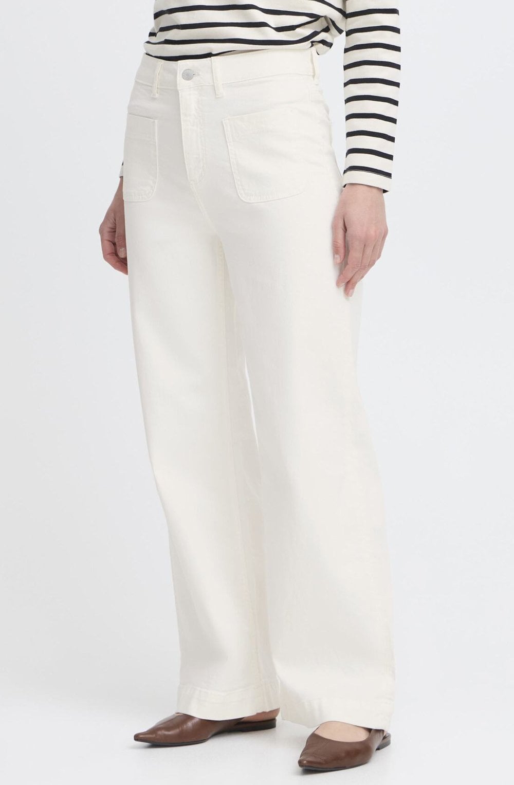 Lydia Marshmallow Wide Leg Jeans