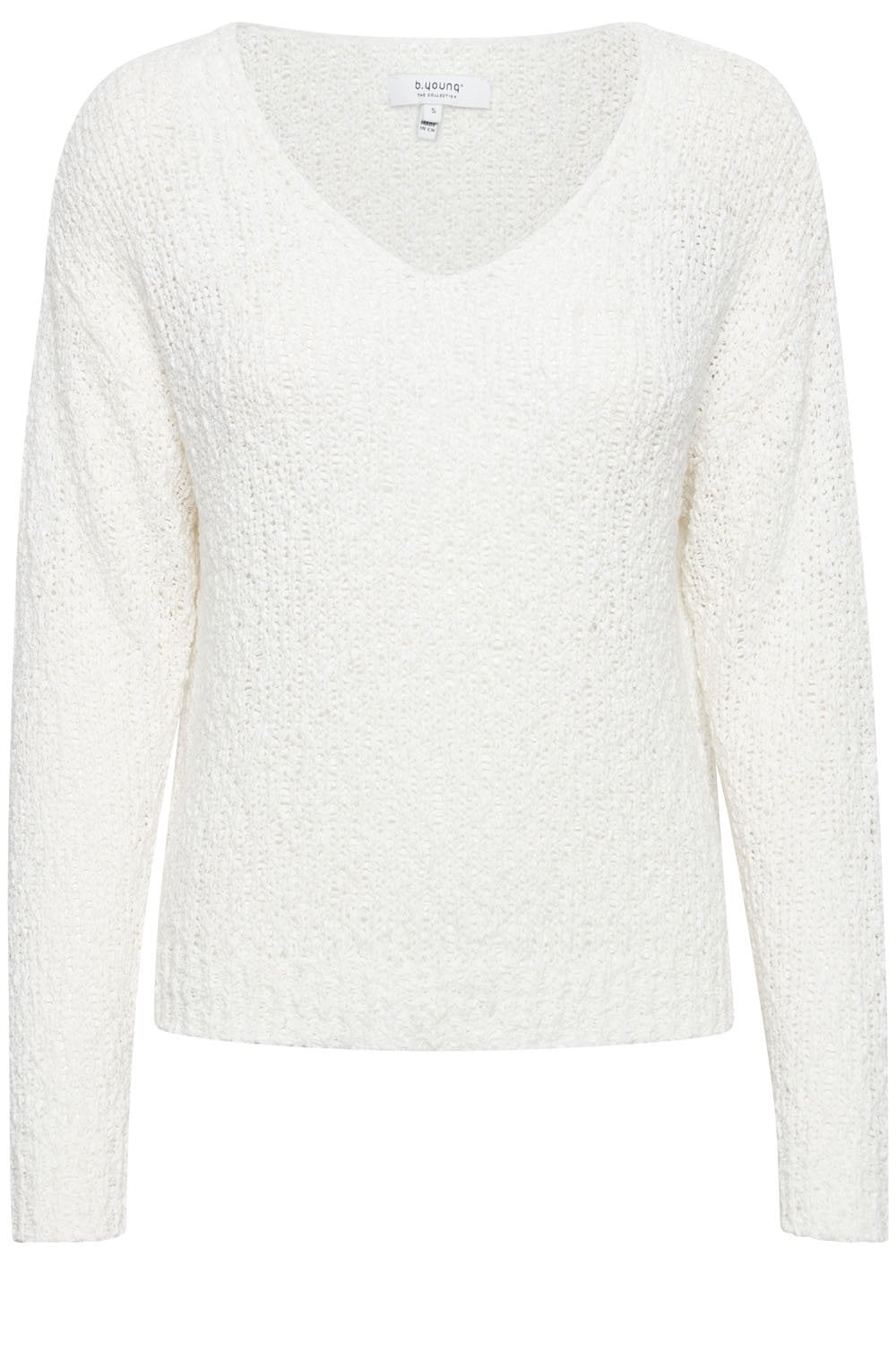 Mala Off White Open Knit Top