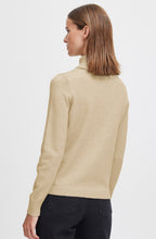 Manina Cement Melange Polo Neck Jumper