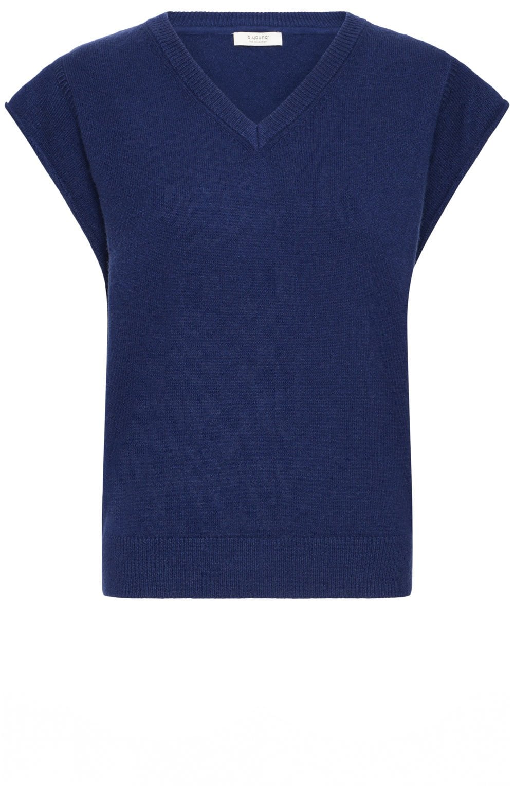 Manina Medieval Blue Fine Knit Waistcoat