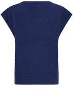 Manina Medieval Blue Fine Knit Waistcoat