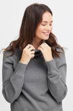 Manina Mid Grey Polo Neck Jumper