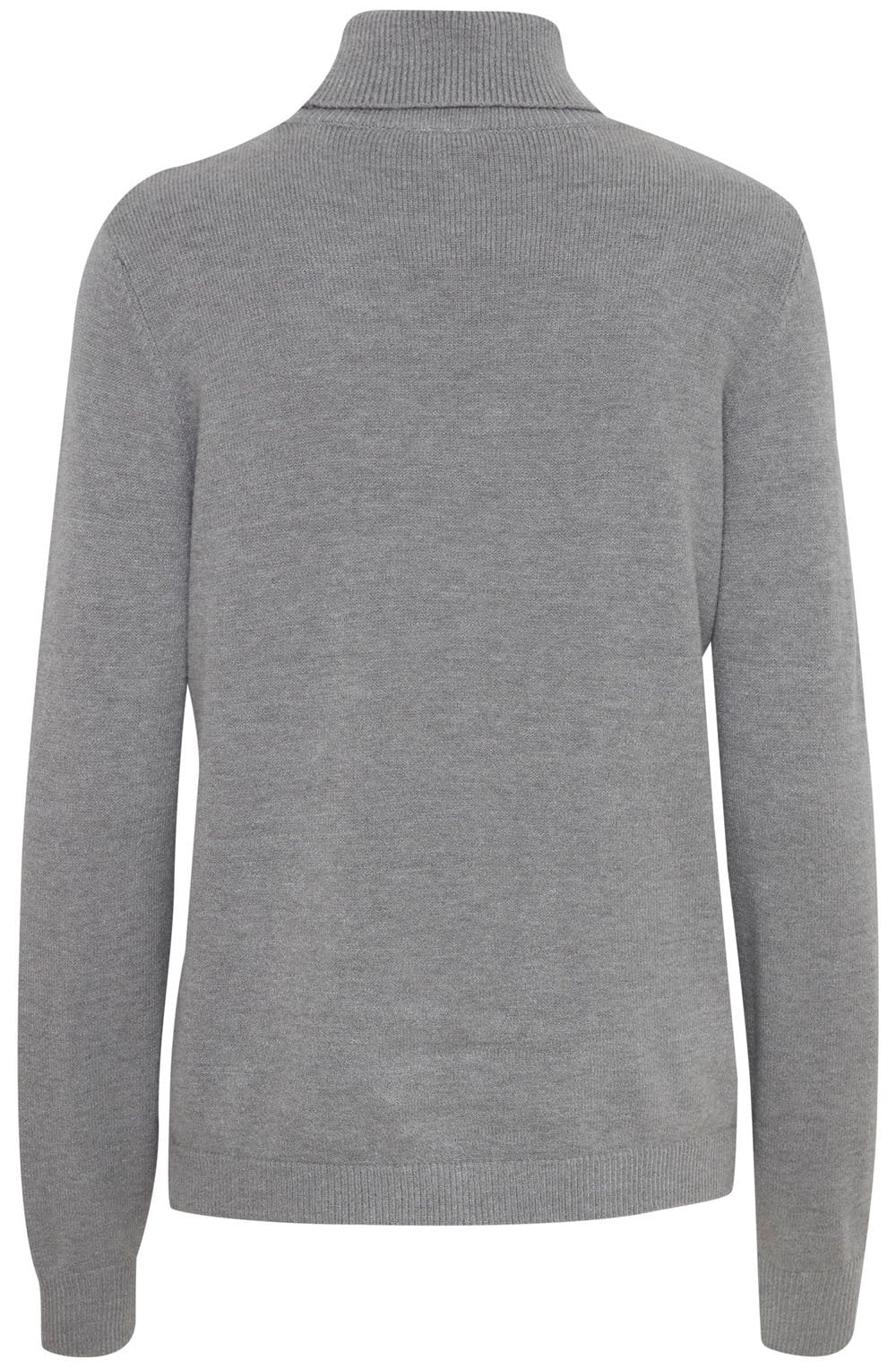 Manina Mid Grey Polo Neck Jumper
