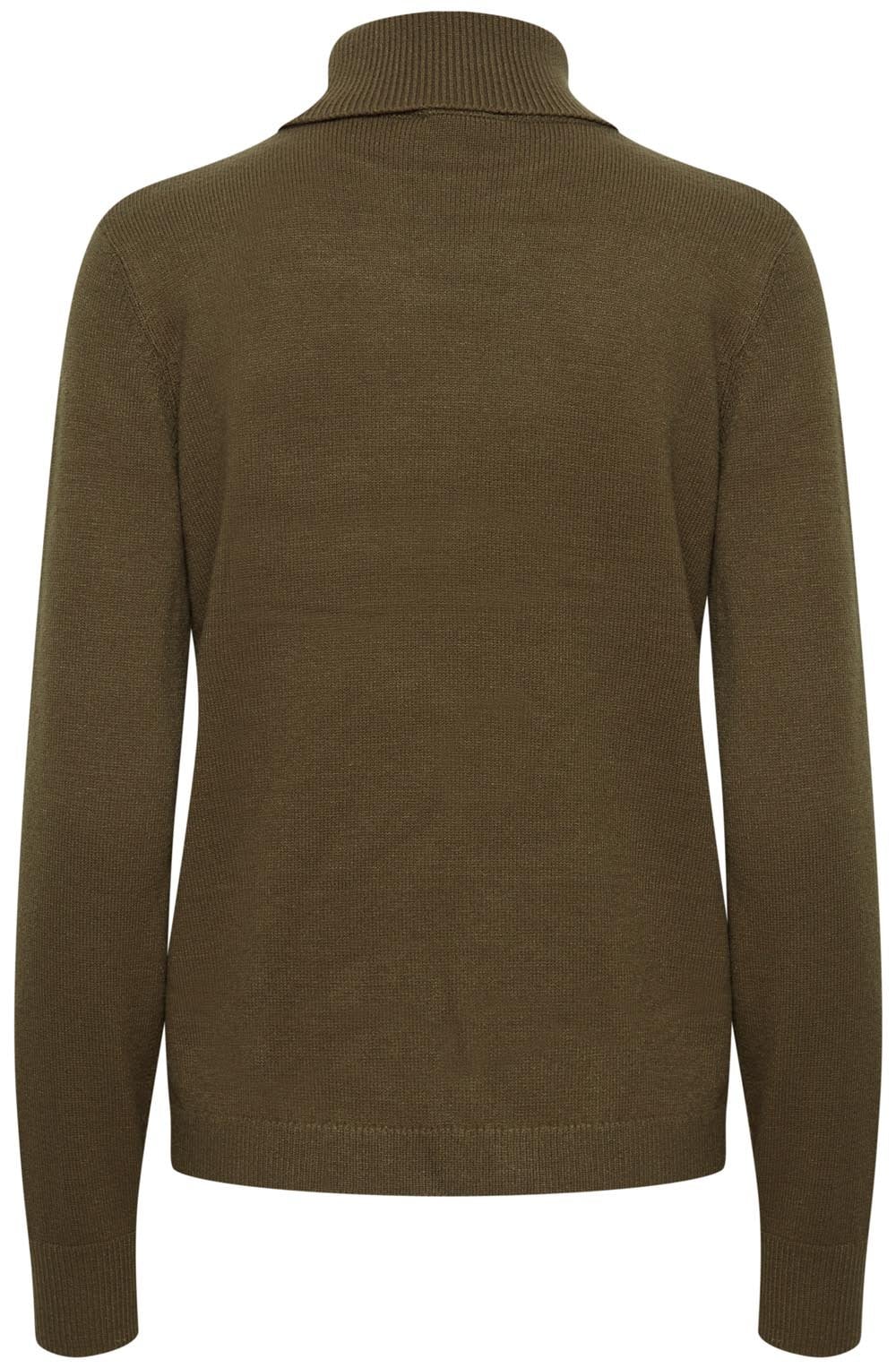 Manina Olive Night Polo Neck Jumper