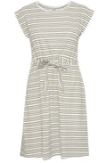 Marshmallow and Khaki Jersey Dress
