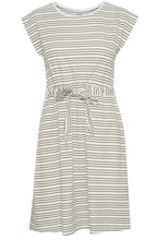 Marshmallow and Khaki Jersey Dress