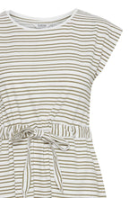 Marshmallow and Khaki Jersey Dress