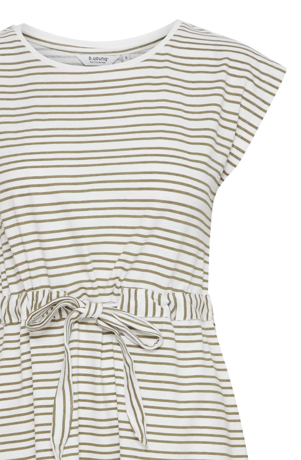 Marshmallow and Khaki Jersey Dress