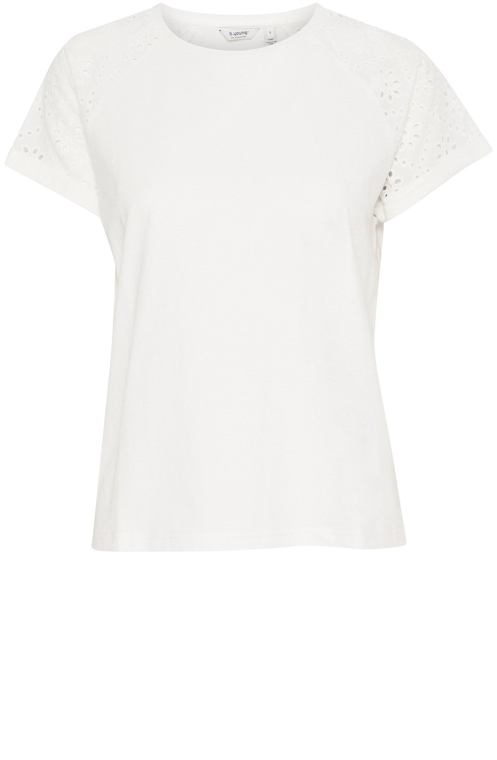 Marshmallow Broderie Anglaise Raglan T Shirt