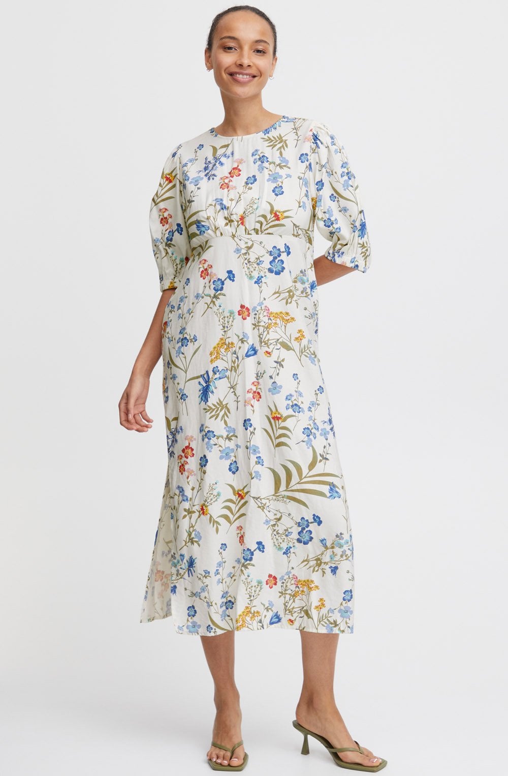 Marshmallow Floral Imilda Dress