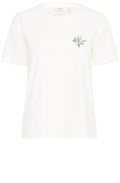 Marshmallow Flower Embroidery T Shirt