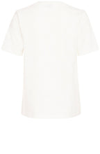 Marshmallow Flower Embroidery T Shirt