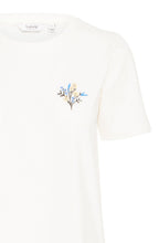 Marshmallow Flower Embroidery T Shirt
