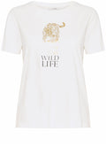 Marshmallow Gold Foil Wild Life T Shirt