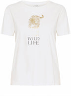 Marshmallow Gold Foil Wild Life T Shirt