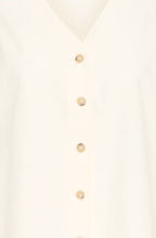 Marshmallow Linen Mix Ruffle Sleeve Shirt