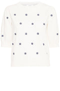 Marshmallow Mix Floral Embroidered Jumper