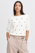 Marshmallow Mix Floral Embroidered Jumper