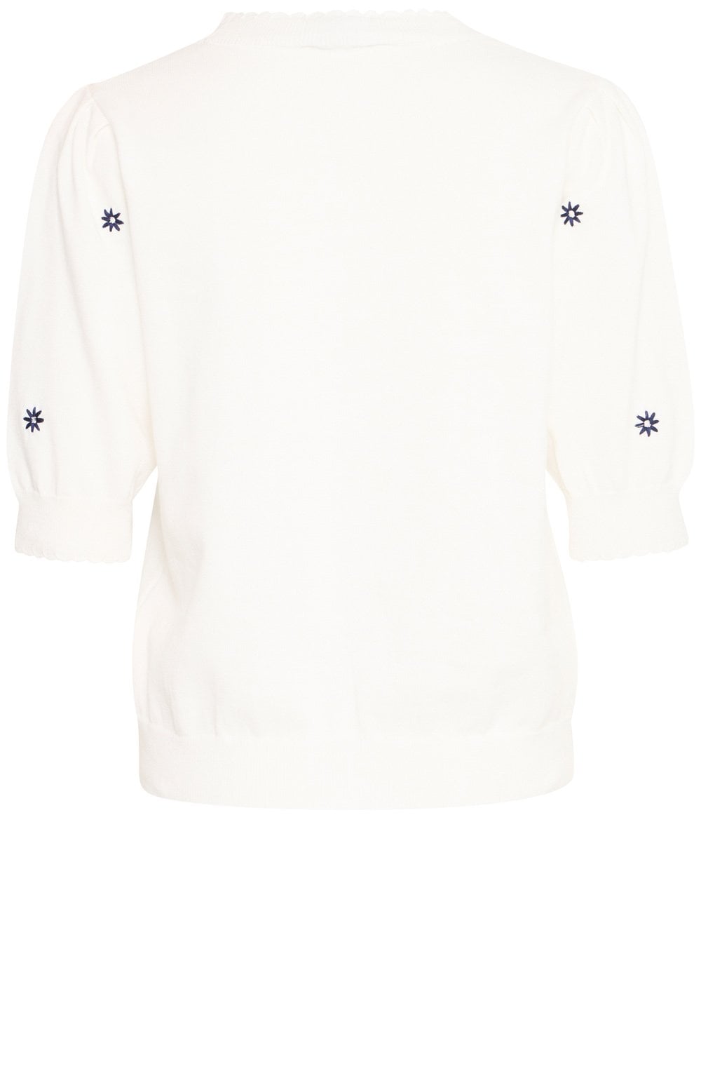 Marshmallow Mix Floral Embroidered Jumper