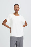 Marshmallow Textured Front Panel Relaxed T Shirt