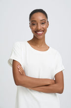 Marshmallow Textured Front Panel Relaxed T Shirt