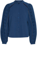 Medieval Blue Broderie Anglaise Blouse