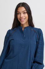 Medieval Blue Broderie Anglaise Blouse