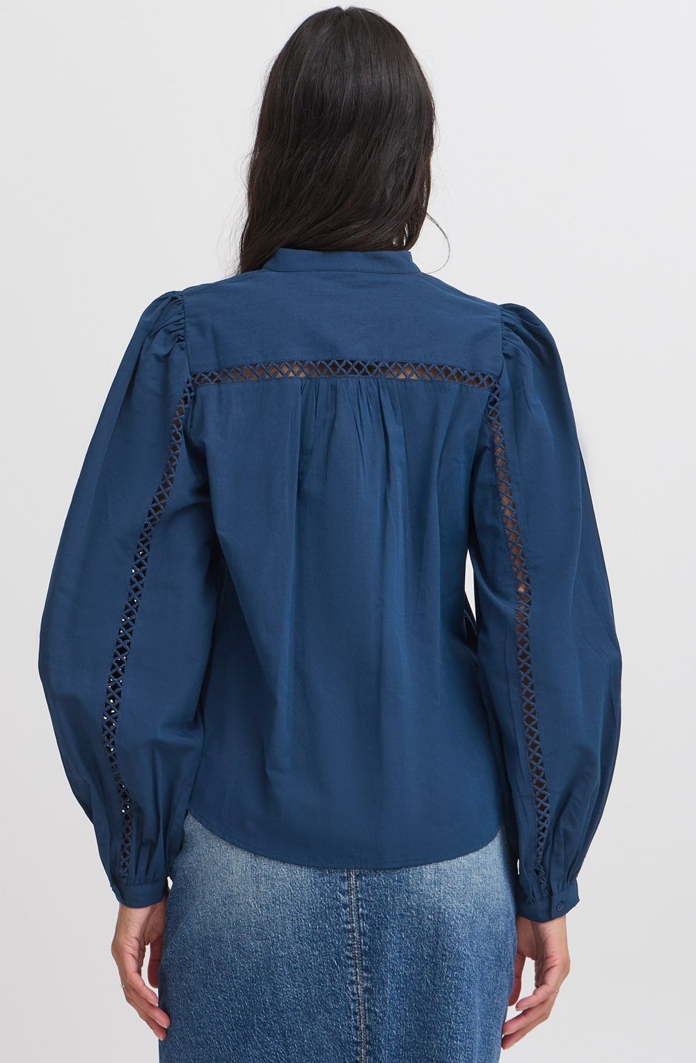 Medieval Blue Broderie Anglaise Blouse