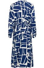 Medieval Blue Geo Print Midi Dress