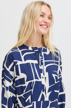 Medieval Blue Geo Print Midi Dress