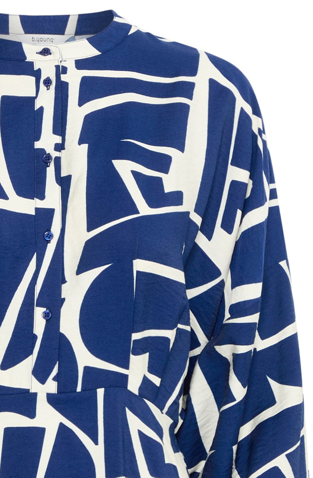 Medieval Blue Geo Print Midi Dress