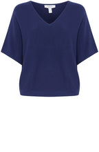 Medieval Blue Short Sleeve Batwing Sweater