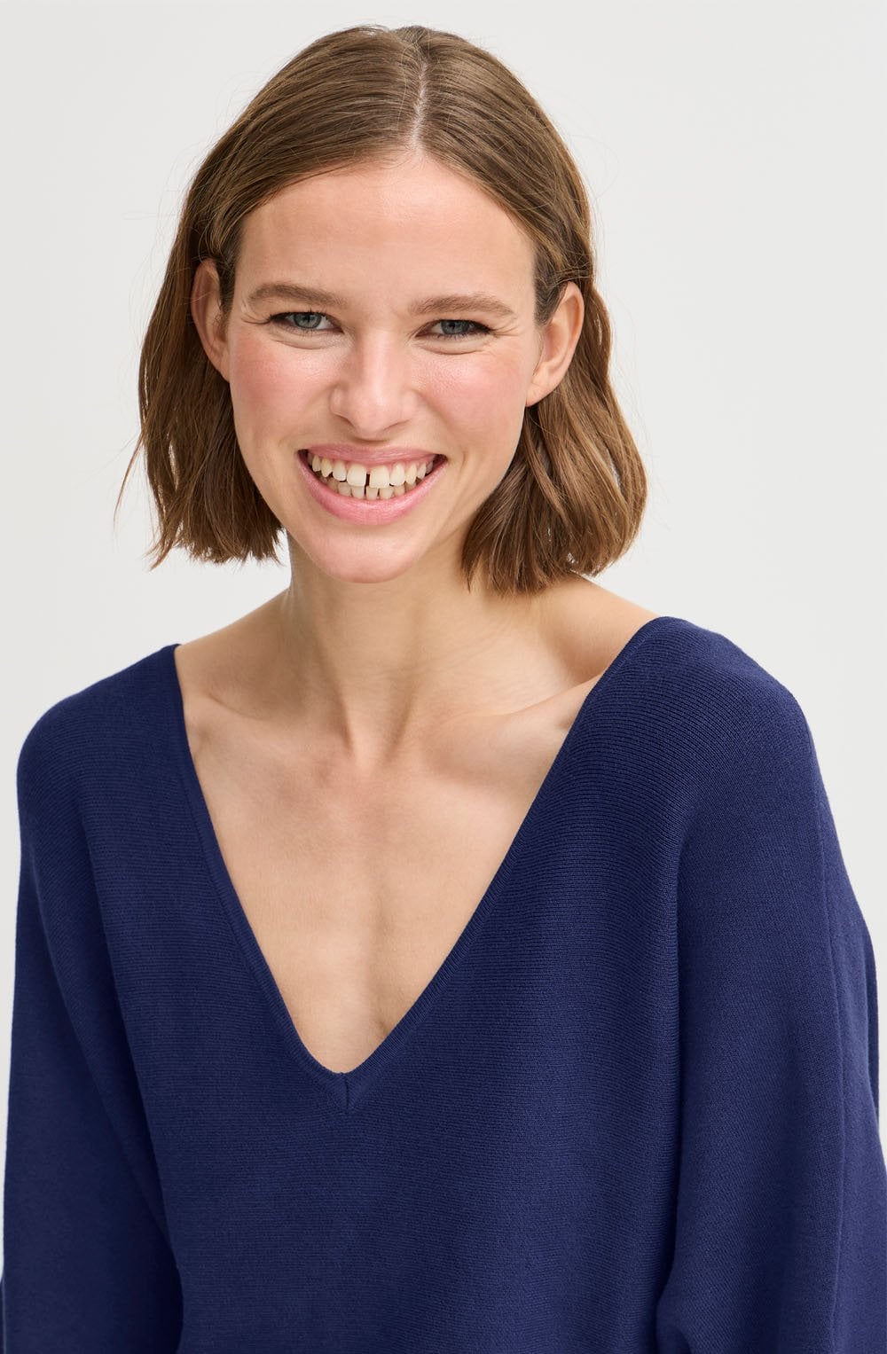 Medieval Blue Short Sleeve Batwing Sweater