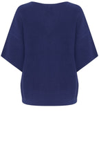 Medieval Blue Short Sleeve Batwing Sweater