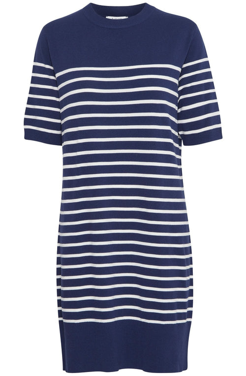 Medieval Blue Short Sleeved Knitted Dress
