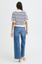 Medieval Blue Textured Knit Mikala Polo Top