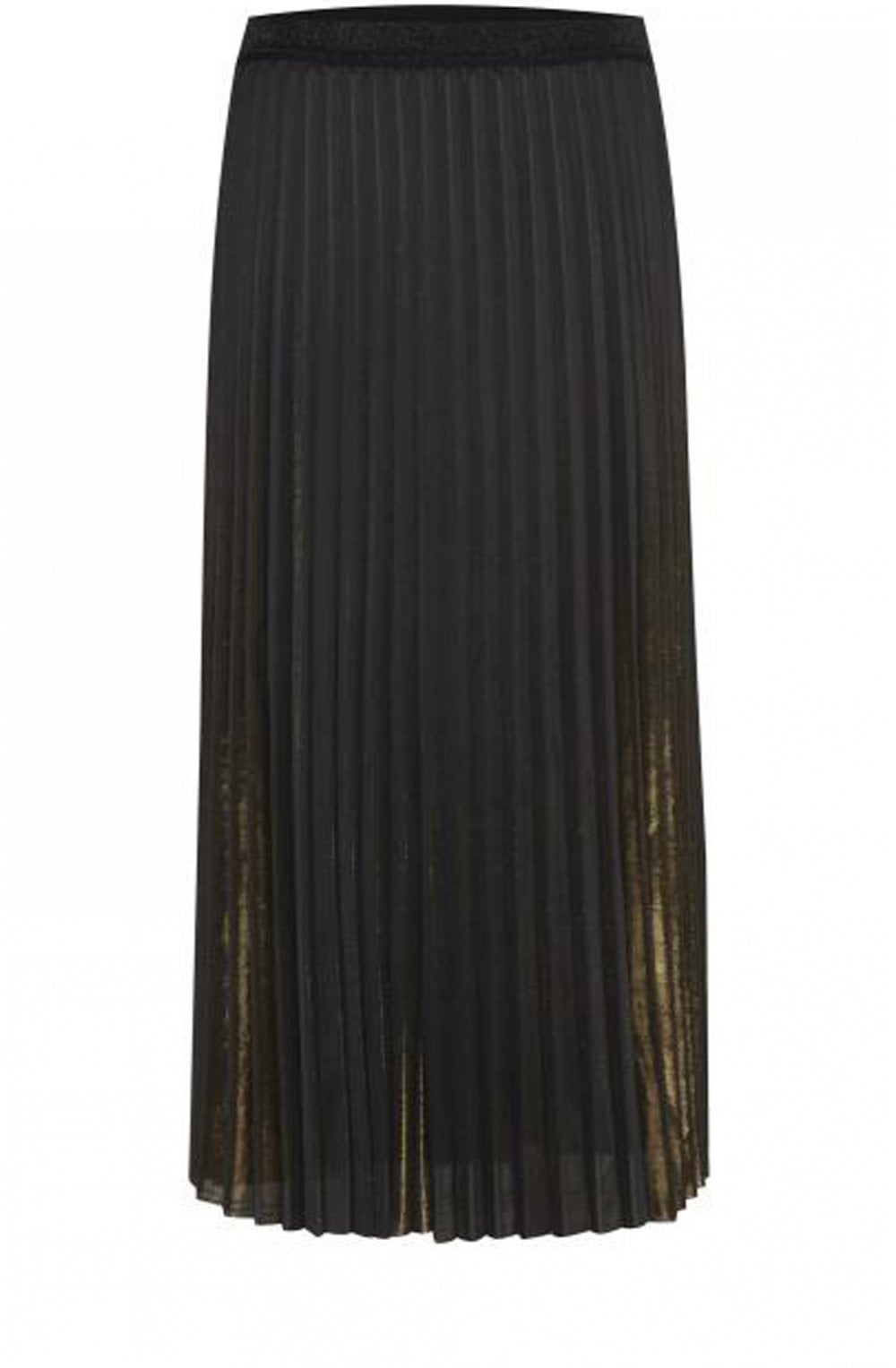 Metallic Pleated Skirt