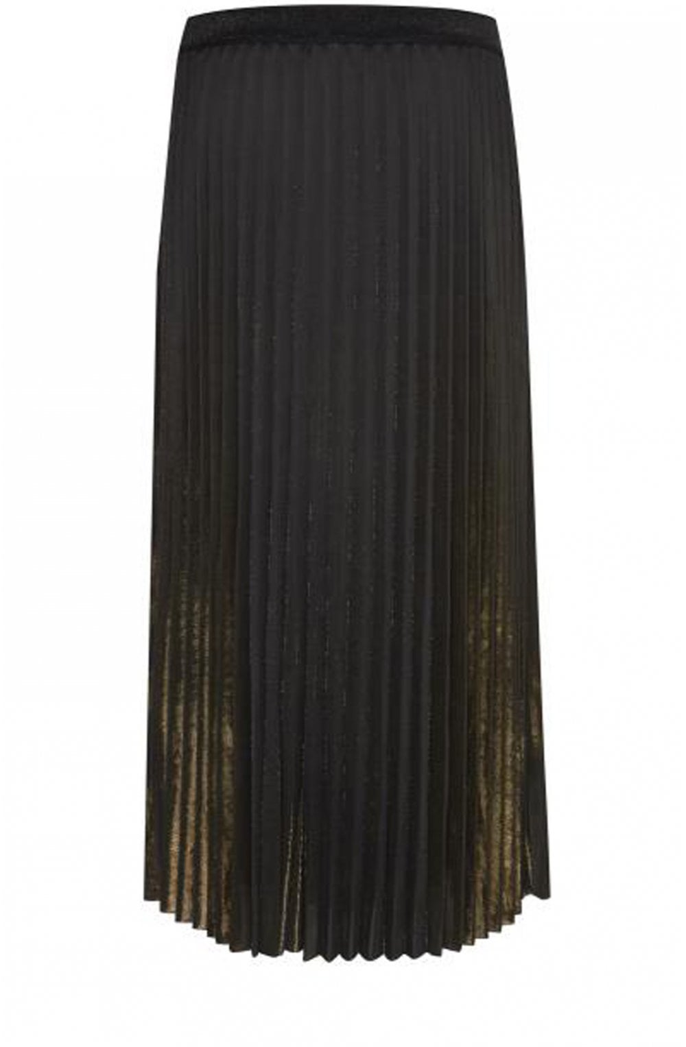 Metallic Pleated Skirt